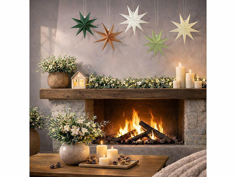 ; LED-Deko-Weihnachtssterne, Faltbare Weihnachtssterne zum Aufhängen LED-Deko-Weihnachtssterne, Faltbare Weihnachtssterne zum Aufhängen LED-Deko-Weihnachtssterne, Faltbare Weihnachtssterne zum Aufhängen
