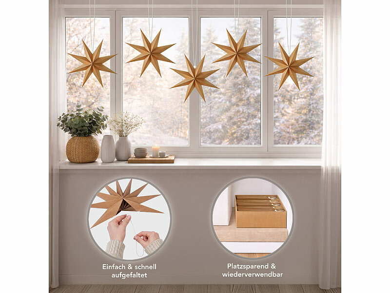 ; LED-Deko-Weihnachtssterne, Faltbare Weihnachtssterne zum Aufhängen LED-Deko-Weihnachtssterne, Faltbare Weihnachtssterne zum Aufhängen LED-Deko-Weihnachtssterne, Faltbare Weihnachtssterne zum Aufhängen