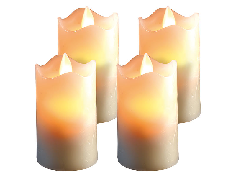 ; LED-Kerzen, LED-Kerzen EchtwachsBatteriekerzen 