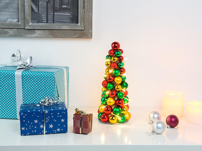 ; Deko-Holzleitern in Weihnachtsbaum-Form, LED-Weihnachts-Türkränze 