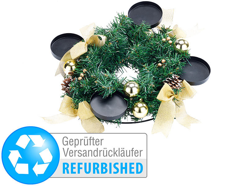 ; Adventskränze mit LED-Kerzen Adventskränze mit LED-Kerzen Adventskränze mit LED-Kerzen 