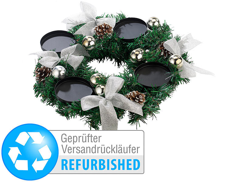 ; Adventskränze mit LED-Kerzen Adventskränze mit LED-Kerzen 