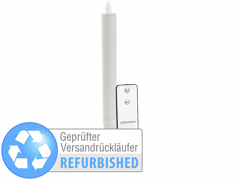 ; LED-Echtwachskerzen mit beweglichen Flammen LED-Echtwachskerzen mit beweglichen Flammen 
