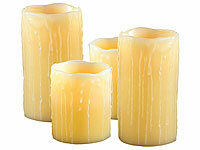 Britesta LED-Kerzen Echtwachs, LED Kerzen mit flackerndem Docht