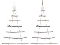 Britesta 2 Deko-Holzleitern in Weihnachtsbaum-Form zum Aufhängen, 48 x 78 cm; Weihnachts-Krippen, Tisch-LED-Weihnachts-Nadelbaum Weihnachts-Krippen, Tisch-LED-Weihnachts-Nadelbaum Weihnachts-Krippen, Tisch-LED-Weihnachts-Nadelbaum 