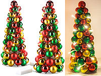 Britesta 2er-Set LED-beleuchtete Weihnachtsbaum-Pyramiden mit bunten Kugeln; Deko-Holzleitern in Weihnachtsbaum-Form Deko-Holzleitern in Weihnachtsbaum-Form Deko-Holzleitern in Weihnachtsbaum-Form Deko-Holzleitern in Weihnachtsbaum-Form 