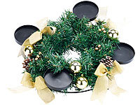 Britesta Adventskranz mit goldfarbenem Schmuck, Ø 30 cm; Adventskränze mit LED-Kerzen Adventskränze mit LED-Kerzen Adventskränze mit LED-Kerzen Adventskränze mit LED-Kerzen 