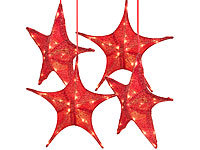 Britesta 4er-Set faltbare Weihnachtssterne, LED-Beleuchtung, glitterrot, Ø 65cm; LED-Kugelpyramiden LED-Kugelpyramiden LED-Kugelpyramiden 