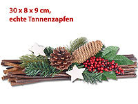 Britesta Handgefertigtes Weihnachts & Adventsgesteck, echte Tannenzapfen, 30cm; Adventskränze 