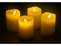 ; Adventskränze mit LED-Kerzen, LED-Echtwachskerzen mit beweglicher Flamme und Fernbedienung 