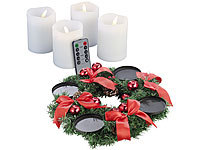 ; Adventskränze mit LED-Kerzen Adventskränze mit LED-Kerzen Adventskränze mit LED-Kerzen Adventskränze mit LED-Kerzen 