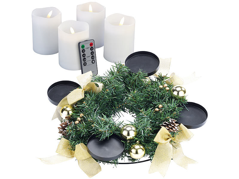 ; Adventskränze mit LED-Kerzen Adventskränze mit LED-Kerzen Adventskränze mit LED-Kerzen Adventskränze mit LED-Kerzen 